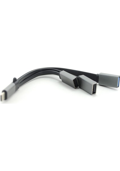 Type-C to Usb 3in1 Çok Amaçlı Dönüştücü