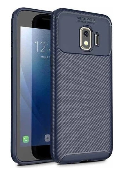 Tekno Grup Samsung Galaxy J2 Core Kılıf Karbon Desenli Lux Negro Silikon Lacivert