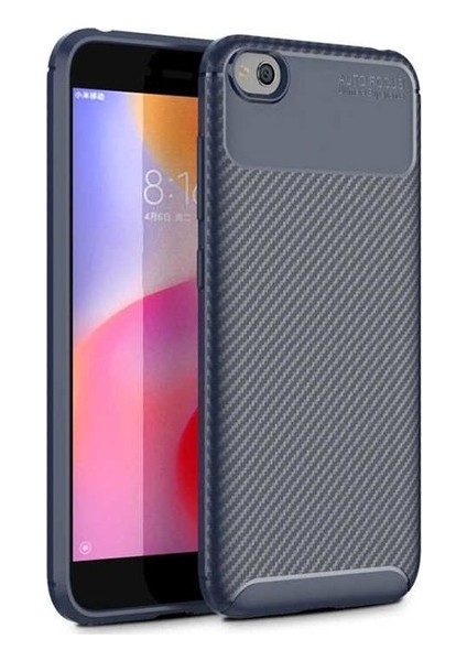 Xiaomi Redmi Go Kılıf Karbon Desenli Lux Negro Silikon Lacivert