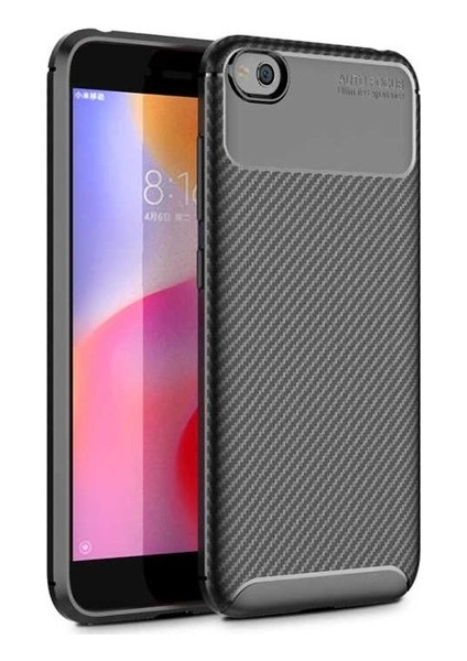 Xiaomi Redmi Go Kılıf Karbon Desenli Lux Negro Silikon Siyah