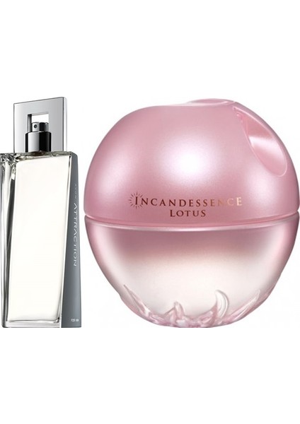Attraction 75 ml Erkek Edt+Avon Incandessence Lotus 50 ml Kadın Edp