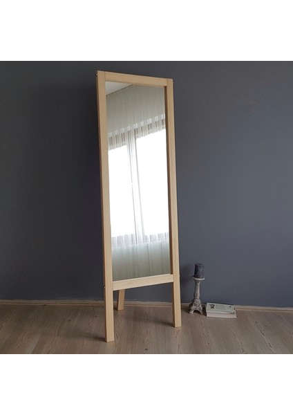 Neostill-Ayaklı Boy Ayna 55*170 Masif Doğal Ahşap A41