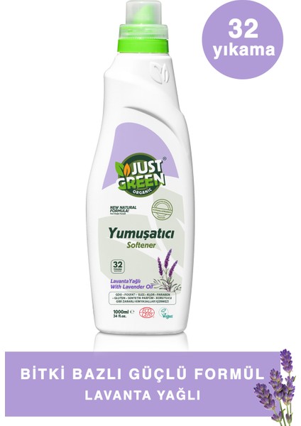 Just Green Organic Yumuşatıcı 32 Yıkama 1000ml