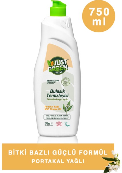 Just Green Organic Bulaşık Temizleyici 750 ml