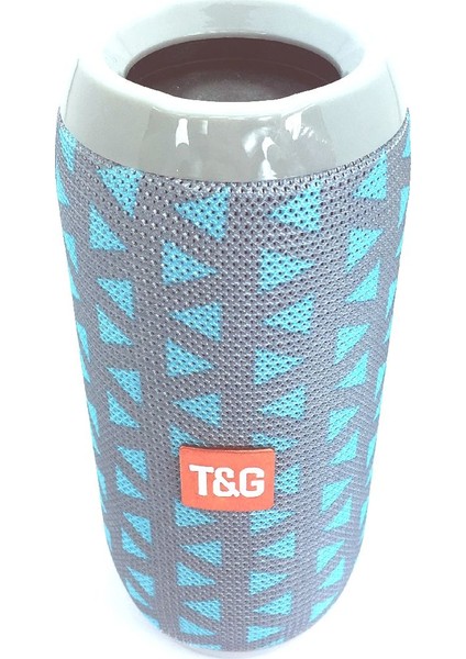 TG117 Silindir Su Geçirmez Bluetooth Hoparlör FM Radyo Açık Mavi Üçgen indirimleri