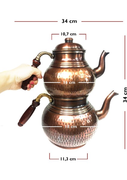 Anatolia Antik Klasik El Dövmesi Bakır Çaydanlık No:3