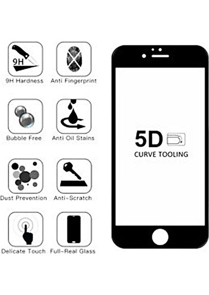 Apple iPhone 6 5d Ekran Koruyucu - Beyaz fiyatları