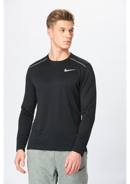 Aj7568-010 M Nk Dry Miler Top Ls Erkek T-Shirt