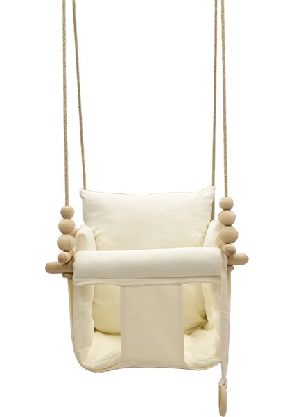 Dream Krem Salıncak Çocuklar İçin Konforlu ve Güvenli Tasarım 50 Kg Taşıma Kapasitesi