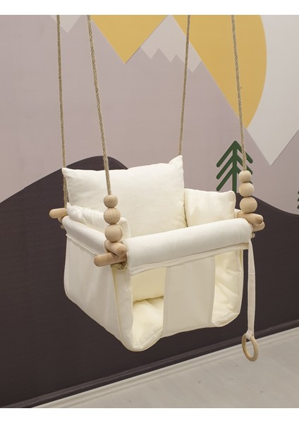 Dream Krem Salıncak Çocuklar İçin Konforlu ve Güvenli Tasarım 50 Kg Taşıma Kapasitesi fiyatları