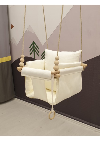 Dream Krem Salıncak Çocuklar İçin Konforlu ve Güvenli Tasarım 50 Kg Taşıma Kapasitesi modelleri