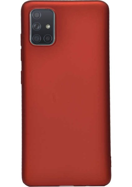 Samsung Galaxy A71 Kılıf Premier Silikon Esnek Koruma Kırmızı