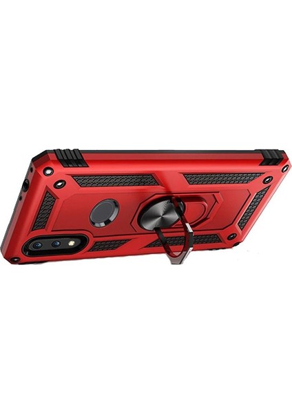 Samsung Galaxy M10s Kılıf Vega Standlı Yüzüklü Mıknatıslı Silikon Gümüş modelleri