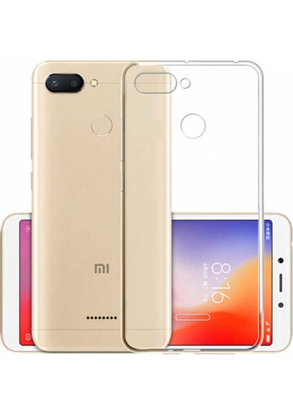 Xiaomi Redmi 6 Kılıf Darbe Emici Süper Silikon Kılıf Şeffaf