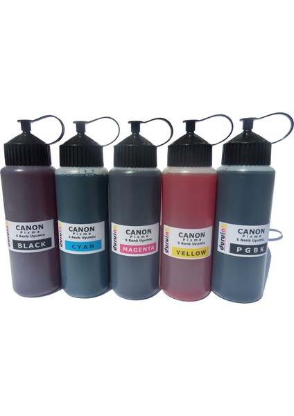 Canon Pixma 5 Renk Uyumlu 5 x 500 ml Mürekkep Dolum Seti