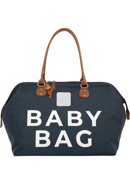 Lacivert Baby Bag Baskılı Bebek Bakım Çantası