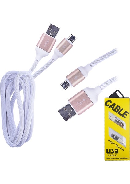 Type-C 2.4A Hızlı Şarj USB Kablo AL-21528 - Beyaz