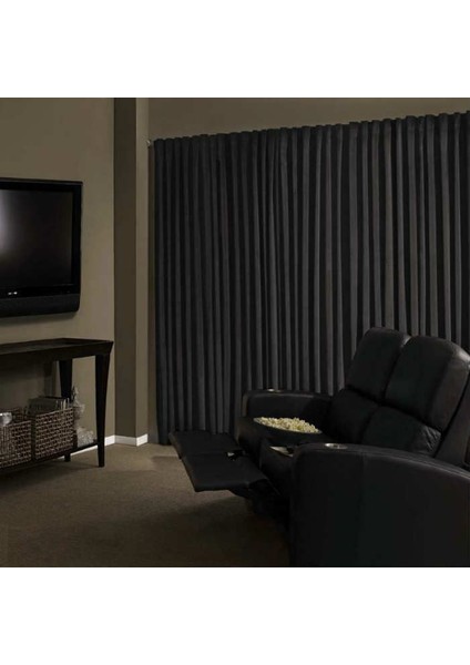 1/2 Seyrek Pileli Blackout Karartma Güneşlik Perde V14 Koyu Gri - 100 x 180 cm modelleri