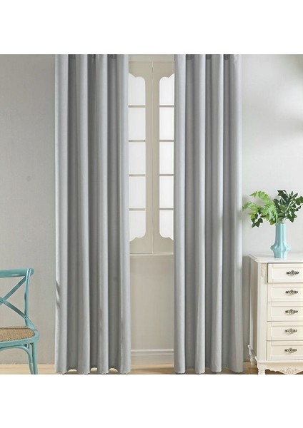 1/3 Sık Pileli Blackout Karartma Güneşlik Perde V16 Açık Gri - 100 x 210 cm fiyatları