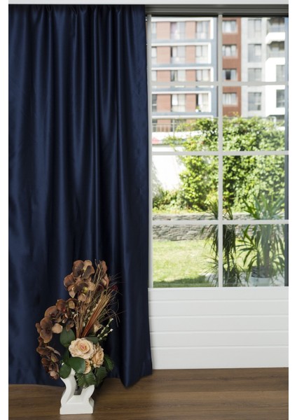 1/3 Sık Pileli Blackout Karartma Güneşlik Perde V23 Lacivert - 100 x 210 cm fiyatları