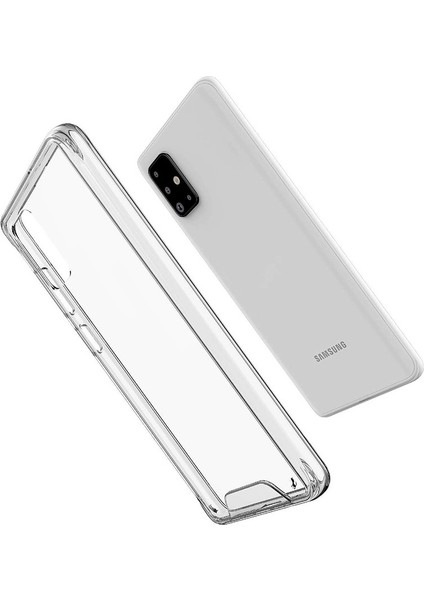 Samsung Galaxy A51 Kılıf Gard Nitro Şeffaf Silikon + Nano Glass Şeffaf modelleri