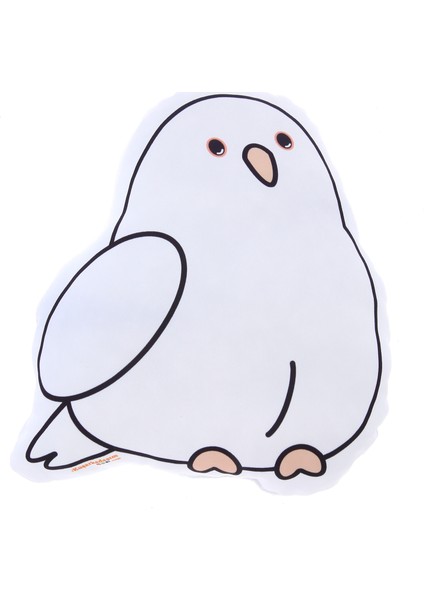 Güvercin 3 Boyutlu Yastık Bembeyaz