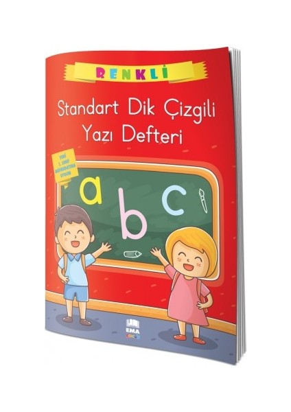 Renkli Standart Kare Çizgili Yazı Defteri A4 Ebat