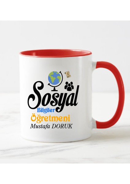 Sosyal Bilgiler Öğretmeni Temalı Kupa