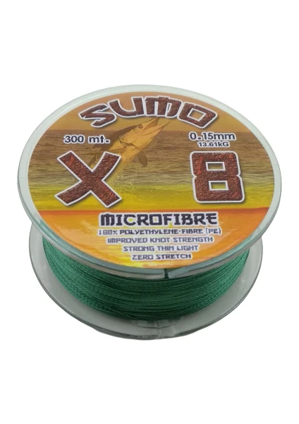 Effe Sumo X8 Mikro Fiber Ip Misina 300M 0.15MM Çekeri 13.61KG