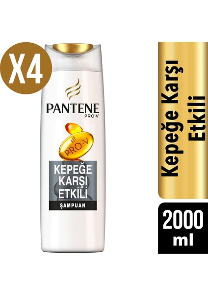 Şampuan Kepeğe Karşı Etkili 4 x 500 ml