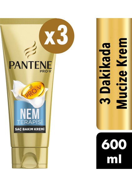 3 Minute Miracle Saç Bakım Kremi Nem Terapisi 3 x 200 ml