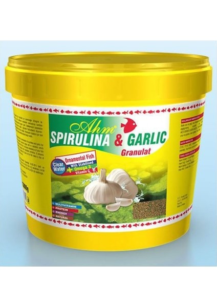 Marin Spirulina Garlic Sarımsaklı Yem 3Kg