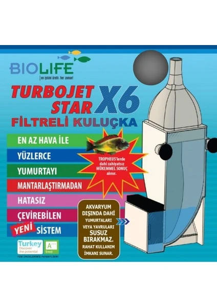 Turbojet Star X6 Filtreli Kuluçka