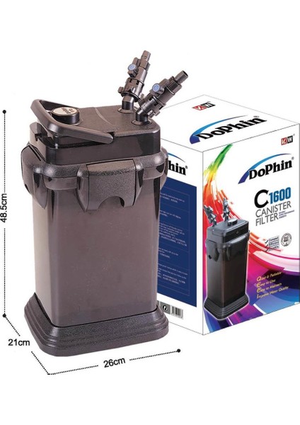 Dolphin C-1600 Akvaryum Dış Filtre Full Dolu