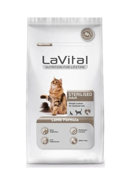 La Vital  Sterilsed Lamb Kuzulu Kedi Maması 1,5Kg