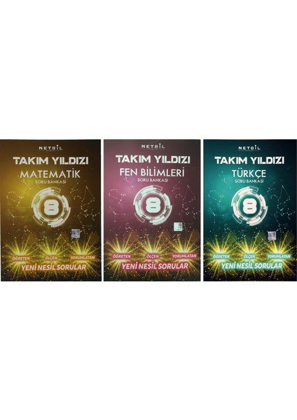 Netbil Takım Yıldızı 8. Sınıf Matematik Türkçe Fen Soru Bankası Seti