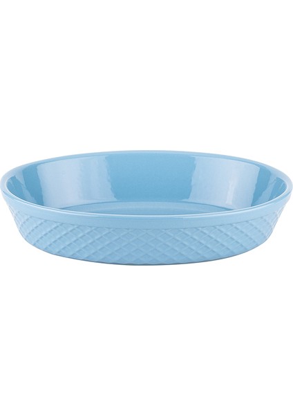 Dıamond Seramik Oval Mavi Fırın Kabı 28 x 18.5 x 6 cm