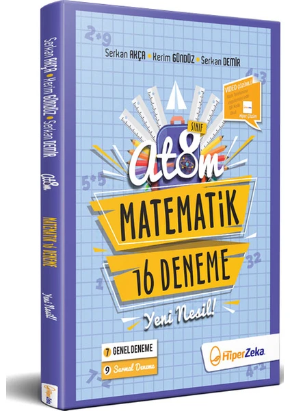 Hiper Zeka Yayınları Atom 8. Sınıf Matematik 16 Deneme