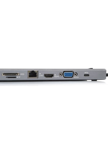 USB 3.1 Type-C 10in1 Ethernet/HDMI/VGA/TF SD Kart Okuyucu/USB 3.0/Kulaklık Çoklayıcı Dönüştürücü Çevirici HUB(DK-AC-U31X35)