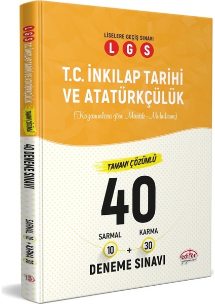 LGS İnkılap Tarihi ve Atatürkçülük (10 Sarmal - 30 Karma) 40 Deneme Sınavı