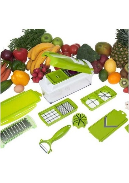 Nicer Dicer Plus Doğrayıcı Rende Mutfak Robotu Çok Fonksiyonlu Soğan Sebze Dilimleyici Doğrama