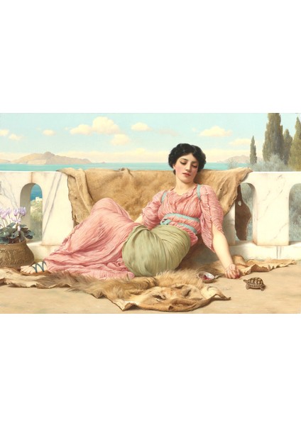 Kaymaz Taban Yıkanabilir Vintage Tablo Desenli Dijital Baskılı Halı RSP1565