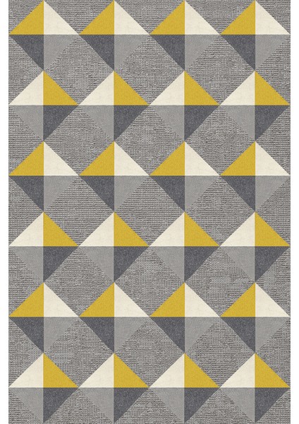 Kaymaz Taban Yıkanabilir Renkli Geometrik Desenli Dijital Baskılı Halı RSP1586