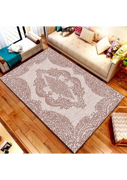 Kaymaz Taban Yıkanabilir Yeni Model Dantel Desenli Dijital Baskılı Halı