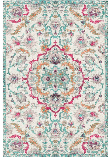 Kaymaz Taban Yıkanabilir Retro Paisley Tasarımlı Dijital Baskılı Halı fiyatları