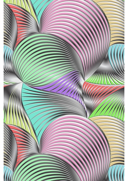 Kaymaz Taban Yıkanabilir 3D Geometrik Renk Buluşması Dijital Baskılı Halı