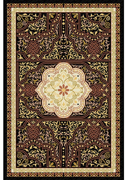 Kaymaz Taban Yıkanabilir Modern Osmanlı Saray Desenli Dijital Baskılı Halı fiyatları