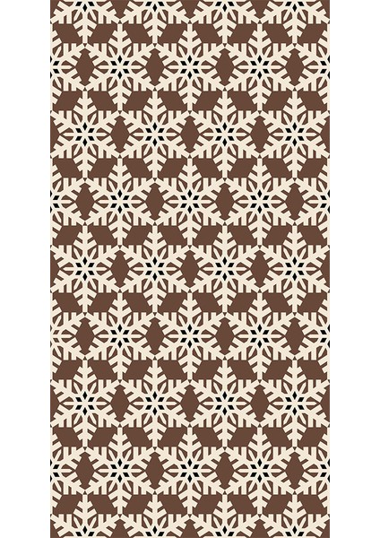 Kaymaz Taban Yıkanabilir Geometrik Kristal Desenli Dijital Baskılı Halı