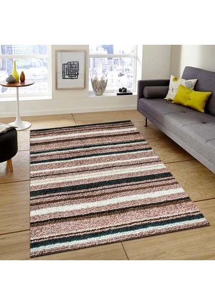 Kaymaz Taban Yıkanabilir Paralel Kilim Desenli Dijital Baskılı Halı