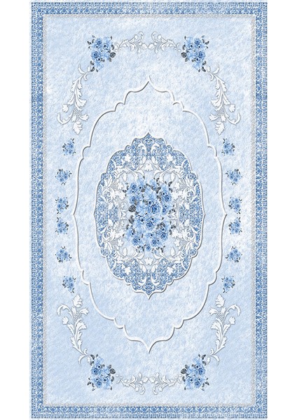Kaymaz Taban Yıkanabilir Osmanlı Motifli Gül Desenli Dijital Baskılı Halı fiyatları